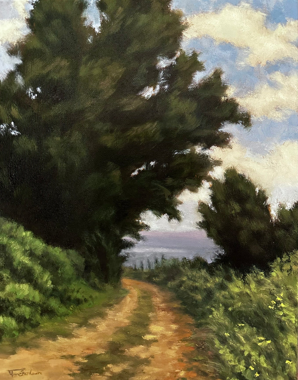 Looming Tree Over Path